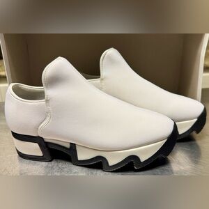 White Slip-On Women's Sneakers